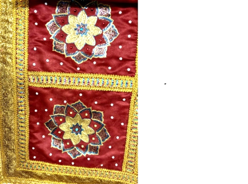 Close-up of the new Burgundy with gold accents